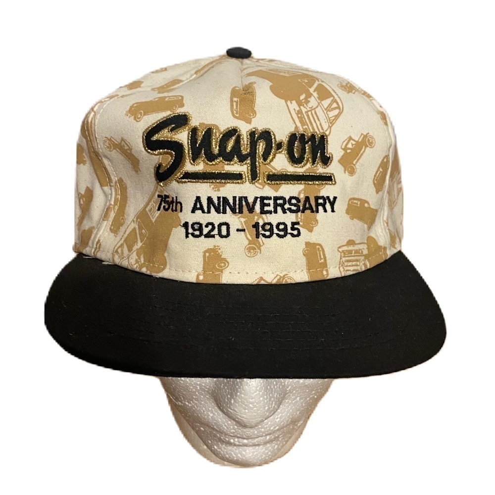 Vintage Snap On 75th Anniversary 1995 90s SnapBack Trucker Hat Racing Tools